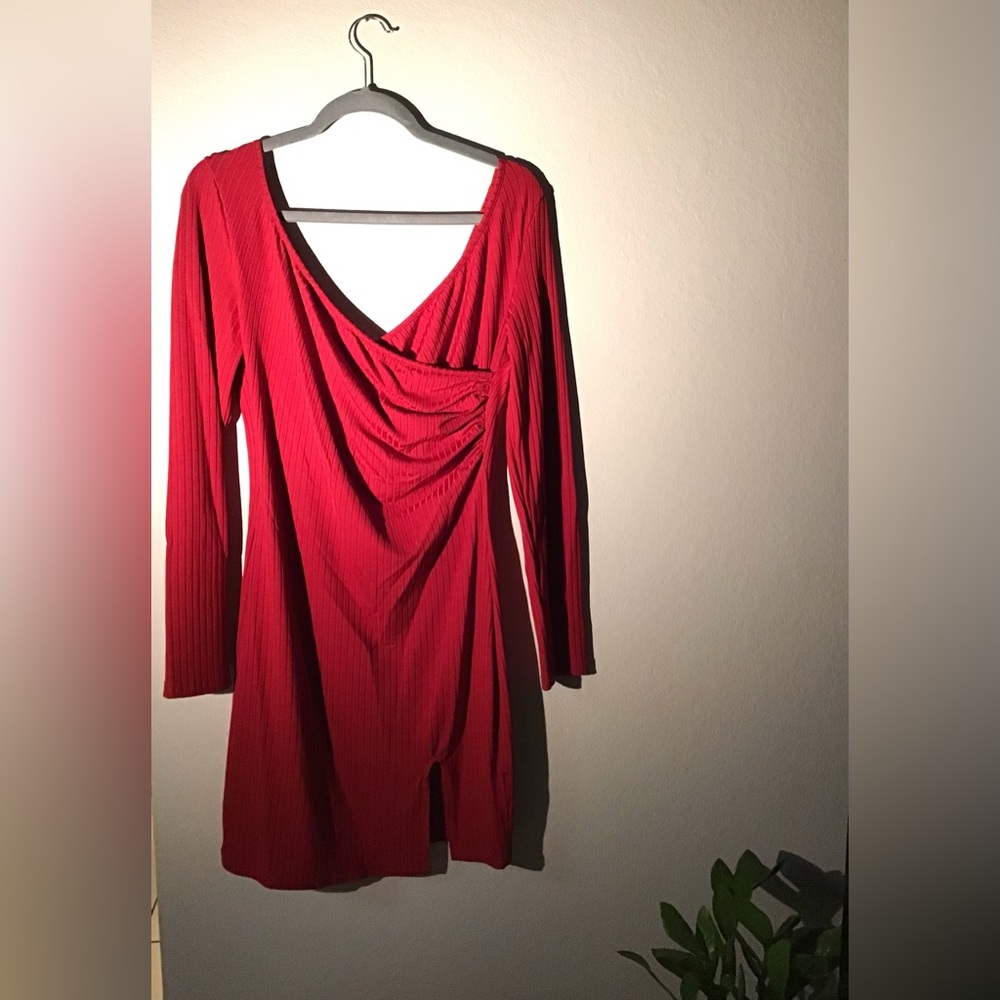 Shein red dress - flowy and flirty, size L